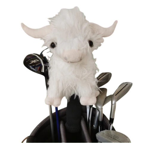 White Highland Cow | Wood Cover