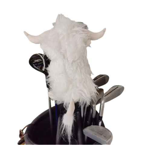 White Highland Cow | Wood Cover