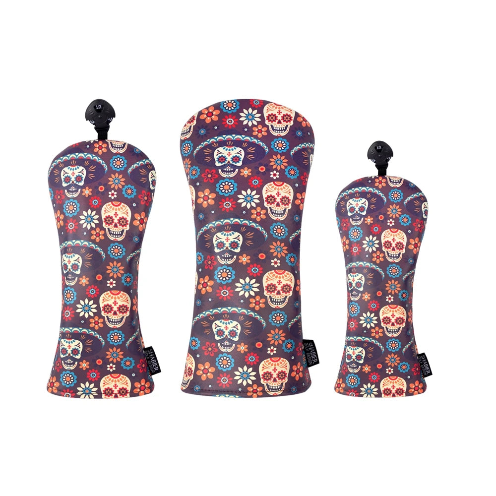 Vibrant Dia De Los Muertos Golf Club Headcover